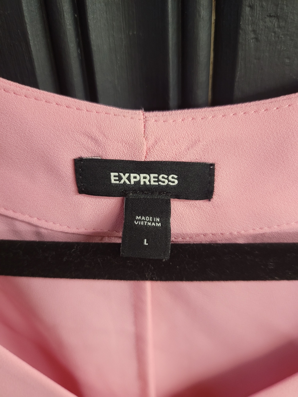 Express Button-Front Tie-Hem Blouse, Oversized - Picture 4 of 4